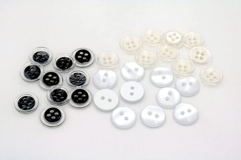 20PCS 2/4 Holes Sewing Round Craft Buttons Resin Snaps for Blazer Shirts Clothes DIY Accessories (Black, 11mm) in Saudi Arabia