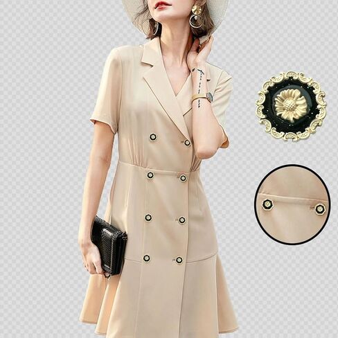 PFFNGPEN 12 Pcs Metal Suit Button Set, Sunflower Button Retro Tassel Black Gold Button, Suitable for Suits, Outerwear, Uniforms, Shirts, Suits and Jackets in Saudi Arabia
