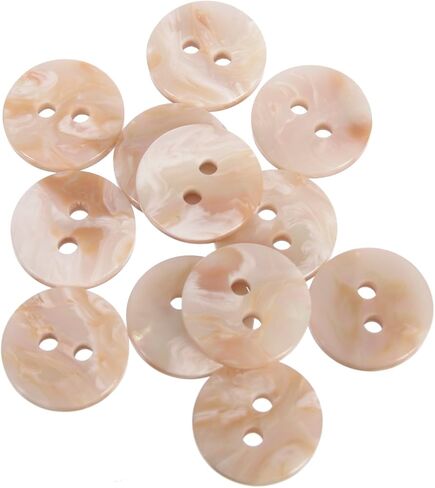 12pcs Polyester Shirt/Blouse Button - 2 Hole - Imitation Abalone Shell - Flat Surfaced - 20L(12mm) - Beige, MIB_TEC_10386_20AB_12PC in Saudi Arabia