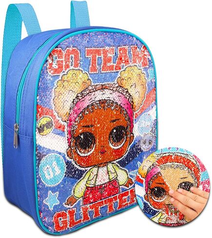 LOL Doll Mini Backpack - 12" Mini LOL Surprise Backpack with Reversible Sequins and Adjustable Shoulder Straps for Girls | LOL Surprise Accessories Bag in Saudi Arabia