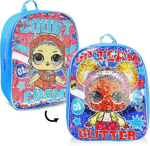 LOL Doll Mini Backpack - 12" Mini LOL Surprise Backpack with Reversible Sequins and Adjustable Shoulder Straps for Girls | LOL Surprise Accessories Bag in Saudi Arabia