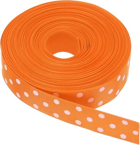MECCANIXITY Grosgrain أشرطة 25 ياردة 1 بوصة أزرق داكن مع نقاط بيضاء شريط فيونكة تزيين للحرف اليدوية تغليف الهدايا الزفاف DIY صناعة يدوية in Kuwait