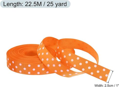 MECCANIXITY Grosgrain أشرطة 25 ياردة 1 بوصة أزرق داكن مع نقاط بيضاء شريط فيونكة تزيين للحرف اليدوية تغليف الهدايا الزفاف DIY صناعة يدوية in Kuwait
