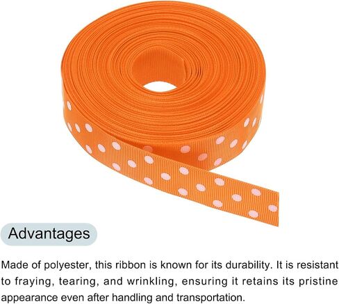 MECCANIXITY Grosgrain أشرطة 25 ياردة 1 بوصة أزرق داكن مع نقاط بيضاء شريط فيونكة تزيين للحرف اليدوية تغليف الهدايا الزفاف DIY صناعة يدوية in Kuwait