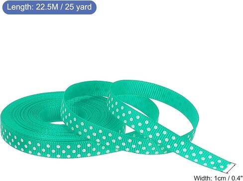 MECCANIXITY Grosgrain أشرطة 25 ياردة 1 بوصة أزرق داكن مع نقاط بيضاء شريط فيونكة تزيين للحرف اليدوية تغليف الهدايا الزفاف DIY صناعة يدوية in Kuwait