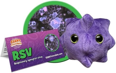 GIANTmicrobes RSV Plush - تعرف على الفيروسات وأمراض الطفولة، هدية تعليمية للأصدقاء والآباء والأطباء والصحة العامة والطلاب والعائلات وأي شخص يتمتع بروح الدعابة الصحية in Saudi Arabia