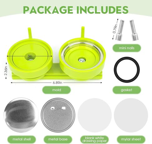 75 mm 3" Large Button Press Machine Interchangeable Die Mold for Slide Rail Button-Maker Machine Supplies for Pin Press Machine in Saudi Arabia