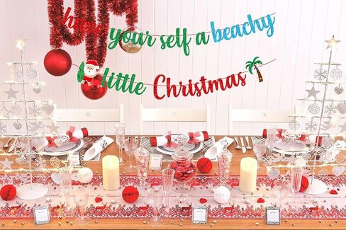 احصل على لافتة عيد الميلاد الصغيرة الشاطئية، زينة شاطئ عيد الميلاد لشهر يوليو، زينة عيد الميلاد لشهر يوليو، زينة سانتا لعيد الميلاد لشهر يوليو، ميلي كاليكيماكا، زينة عيد الميلاد الصيفية الاستوائية in Kuwait