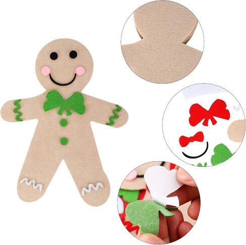 260 قطعة من Skylety DIY لبادي الزنجبيل رجل الحلي عيد الميلاد لباد الزنجبيل رجل الأشكال مزيج لزينة حفلة عيد الميلاد in Saudi Arabia