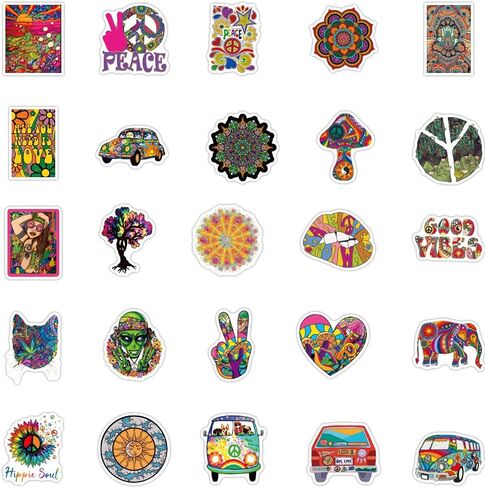 ملصقات كرتونية على شكل فطر سحري 50 قطعة من ملصقات الكمبيوتر المحمول ذات الطراز العصري، مجموعة ملصقات رائعة للوحة ماك بوك والسيارة على الجليد والدراجة والأمتعة وكوب الماء للهاتف المحمول (ب) in Kuwait