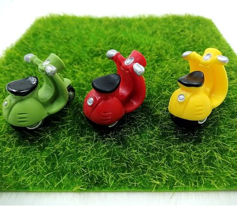 ايمين تمثال صغير من الراتنج للدراجات النارية من 3 قطع من الراتنج، ديكور مناظر طبيعية صغيرة، حدائق خرافية، زينة مصغرة لبيت الدمى بنفسك in Kuwait