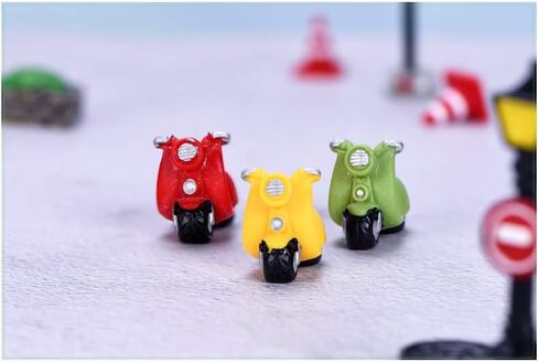 ايمين تمثال صغير من الراتنج للدراجات النارية من 3 قطع من الراتنج، ديكور مناظر طبيعية صغيرة، حدائق خرافية، زينة مصغرة لبيت الدمى بنفسك in Kuwait