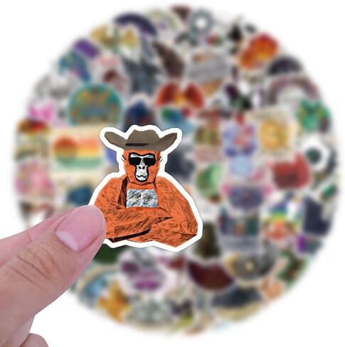 60PCS Gorilla Tag Stickers Game Stickers Gorilla Tag Merch Scrapbook Stickers Vinyl Waterproof Stickers for Laptop,Bumper,Skateboard,Water Bottles,Computer,Phone, for Kids,Teens,Adult in Kuwait