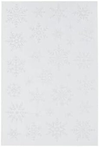 Christmas White Snowflakes Glitter Stickers - Adhesive Decals for Crafts & Scrapbooks - 30 Pieces in Saudi Arabia