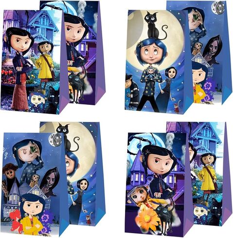 ROOZEE 12pcs Coraline Party Favor Gift Bags, Coraline Birthday Party Supplies for Coraline Party Decorations in Kuwait