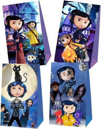 ROOZEE 12pcs Coraline Party Favor Gift Bags, Coraline Birthday Party Supplies for Coraline Party Decorations in Kuwait