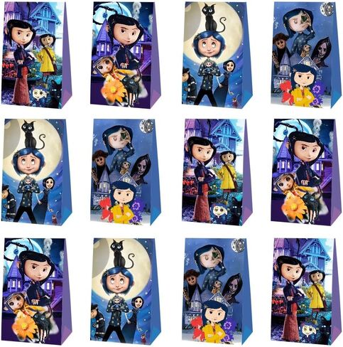 ROOZEE 12pcs Coraline Party Favor Gift Bags, Coraline Birthday Party Supplies for Coraline Party Decorations in Kuwait