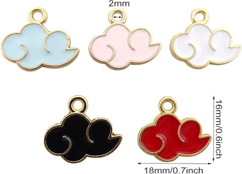 هونباي 30 قطعة من الدلايات على شكل سحابة مطلية بالمينا لصنع المجوهرات أو الحرف اليدوية in Kuwait