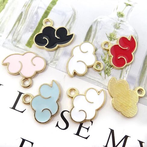 هونباي 30 قطعة من الدلايات على شكل سحابة مطلية بالمينا لصنع المجوهرات أو الحرف اليدوية in Kuwait