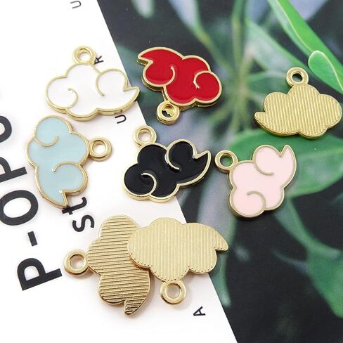 هونباي 30 قطعة من الدلايات على شكل سحابة مطلية بالمينا لصنع المجوهرات أو الحرف اليدوية in Kuwait