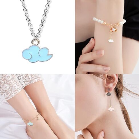 هونباي 30 قطعة من الدلايات على شكل سحابة مطلية بالمينا لصنع المجوهرات أو الحرف اليدوية in Kuwait