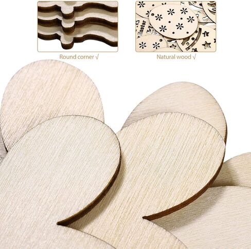 Toyvian 48 Pieces Easter Crafts Wooden Ornaments Unfinished Crafts Hanging Embellishments Crafts for Kids Easter Party Supplies DIY Decor in Kuwait