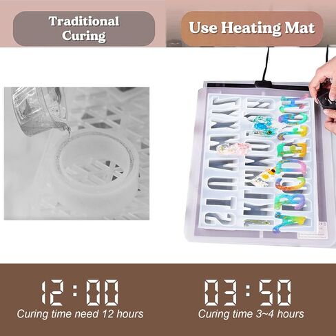 سوهابي بساط تسخين لقوالب الراتنج، الة معالجة الراتنج مع حصيرة سيليكون، مجموعة ادوات سريعة الجفاف لقوالب المجوهرات وقوالب الراتنج in Kuwait