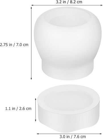 VILLCASE Pudding Jar Molds with Lid, Jar Silicone Molds Resin Pudding Tin Storage Box Molds for Storage Box, Candy Jewelry Organizer, Home Decor, Resin Epoxy Casting 2pcs in Saudi Arabia