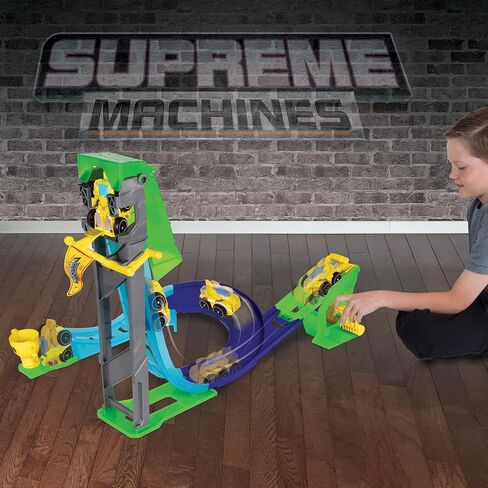 NKOK Supreme Machines: مسار قاذف عمودي عالي السرعة - Rocket Bot #42032، سيارة وروبوت متحول 2 في 1، سهل التجميع، مجموعة 13 قطعة، للأعمار من 3 سنوات فما فوق in Saudi Arabia