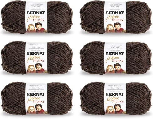 Bernat Softee Chunky Yarn (6-Pack) Dark Taupe 161128-28013 in Saudi Arabia