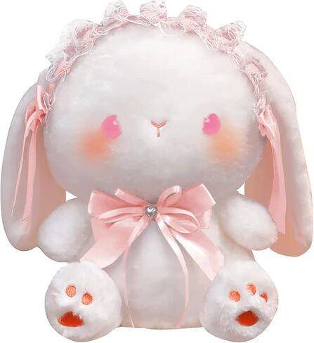 ألعاب دمية الحيوانات المحشوة من يوموتري، ألعاب حيوانات بلاشي، حيوانات قطيفة لطيفة، أرنب لوليتا 13.7 بوصة، أرنب هدايا للأطفال (أحمر 13.7 بوصة) in Kuwait