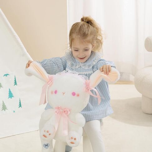 ألعاب دمية الحيوانات المحشوة من يوموتري، ألعاب حيوانات بلاشي، حيوانات قطيفة لطيفة، أرنب لوليتا 13.7 بوصة، أرنب هدايا للأطفال (أحمر 13.7 بوصة) in Kuwait