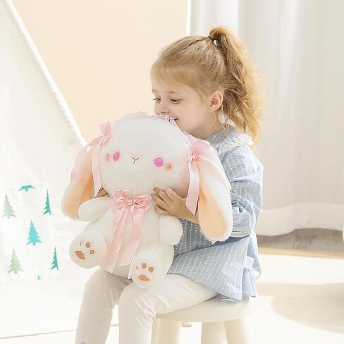 ألعاب دمية الحيوانات المحشوة من يوموتري، ألعاب حيوانات بلاشي، حيوانات قطيفة لطيفة، أرنب لوليتا 13.7 بوصة، أرنب هدايا للأطفال (أحمر 13.7 بوصة) in Kuwait