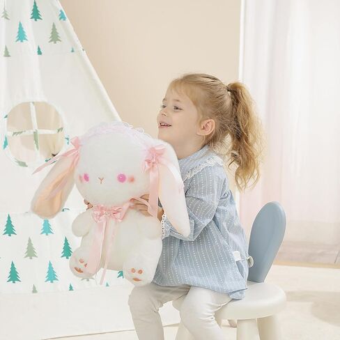 ألعاب دمية الحيوانات المحشوة من يوموتري، ألعاب حيوانات بلاشي، حيوانات قطيفة لطيفة، أرنب لوليتا 13.7 بوصة، أرنب هدايا للأطفال (أحمر 13.7 بوصة) in Kuwait