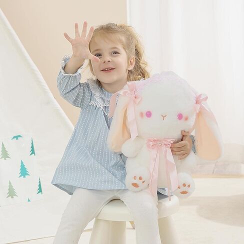 ألعاب دمية الحيوانات المحشوة من يوموتري، ألعاب حيوانات بلاشي، حيوانات قطيفة لطيفة، أرنب لوليتا 13.7 بوصة، أرنب هدايا للأطفال (أحمر 13.7 بوصة) in Kuwait