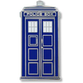 دبوس Apex Imports Tardis Whovian Retired Enamel Lapel Pin 1" in Kuwait