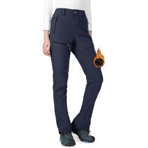 Wespornow Women's-Snow-Ski-Pants for Winter Outdoor Fleece-Lined-Water-Resistant-Hiking-Insulated-Pants with Zipper Pockets