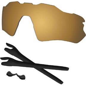 Predrox Radar EV Path Lenses & Rubber Kits Replacement for Oakley Sunglass OO9208 Polarized
