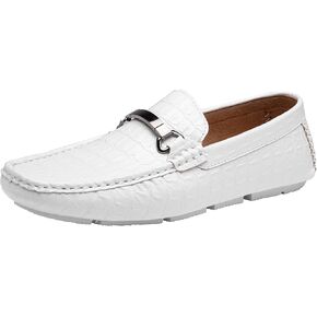 Jousen Men's Loafers Crocodile Printed Casual Mens Slip On Shoes