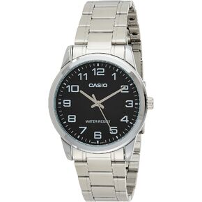 Casio #MTP-V001D-1B Men's Standard Stainless Steel Easy Reader Black Dial Watch in Saudi Arabia