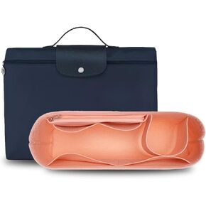Bag Organizer Add-on, Wallet Organizer for Longchamp Business Bags (Beige)
