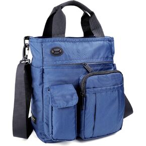 AMJ Business Crossbody Sling Messenger Bag Purse, Casual Daypack Shoulder Backpack Men Women, Chest Satchel for Hiking Travel (S, Blue)