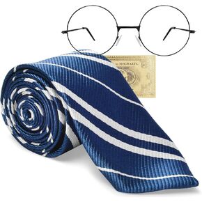 Halloween Wizard Cosplay Tie, Classical Tie with Glasses Costume Set for Themed Party Role Play in Kuwait