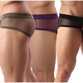 Mens Sexy Micro Mesh Briefs Soft Breathable Underwear Cool Men's Briefs Pack in Kuwait