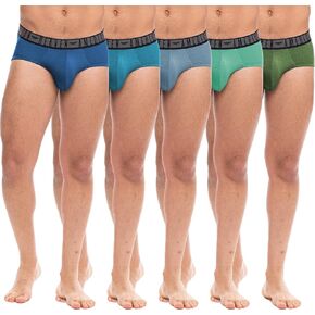 AMERICAN HEAVEN Men's 5 Pack Underwear | Rayon Stretch Breathable Super Soft Comfort Lightweight Pouch Briefs