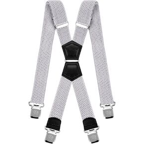Decalen suspenders for men heavy duty clips strong braces for big and tall One Size fits All men and women X shape in Saudi Arabia