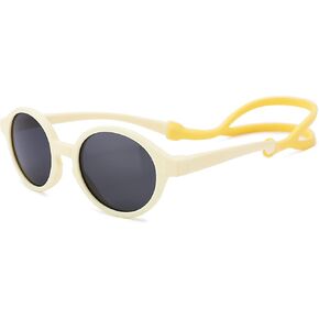 COASION Baby Polarized Sunglasses with Strap Adjustable TPEE Flexible Frame for Toddler Girls Boys Age 0-36 Months