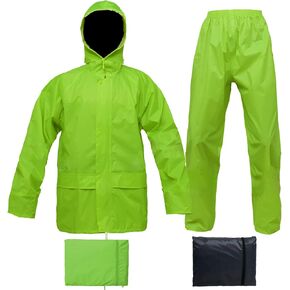 RainRider Rain Suits Safety Rain Jacket with Pants High Visibility Reflective Rain Gear in Saudi Arabia