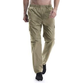 بنطال كارجو بخصر مطاطي للرجال، كاجوال فضفاض وخفيف الوزن، ملابس عمل سهلة الارتداء in Kuwait