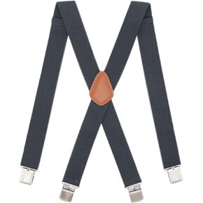 Bioterti Men’s Heavy Duty X- Back Suspenders-Adjustable Size, Long & Elastic Braces in Saudi Arabia